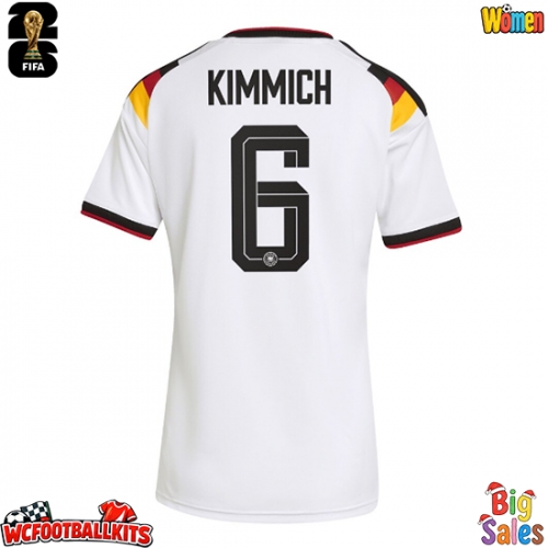 Germany Joshua Kimmich #6 Replica Home Stadium Shirt for Women World Cup 2026 Short Sleeve